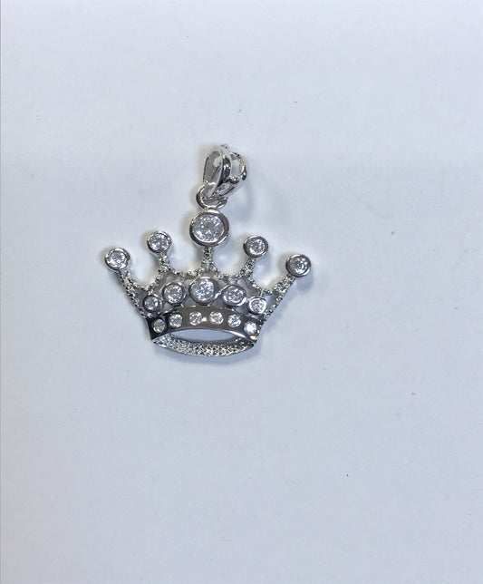 CZ Crown charm Large