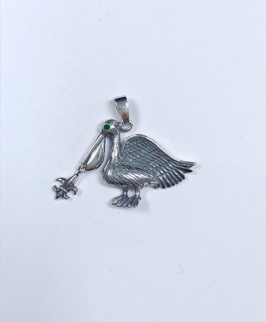 Green Eyed Pelican Pendant