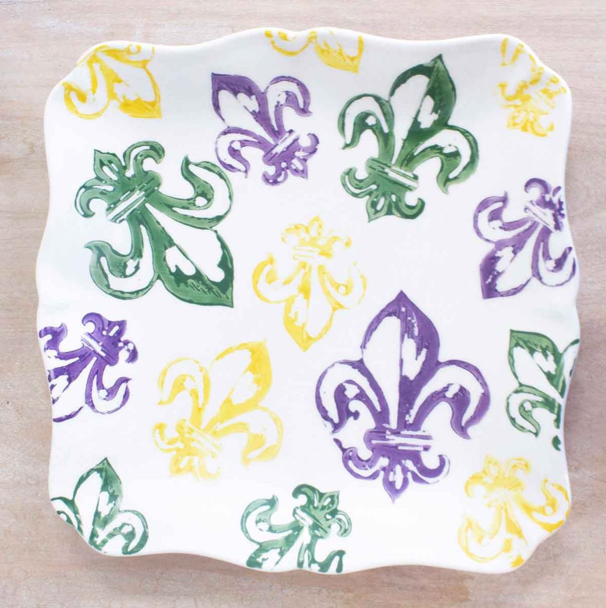 Mardi Gras Fleur de Lis Platters