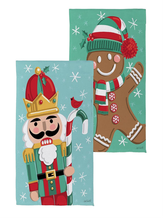 Christmas Icons Reversible Garden Flag