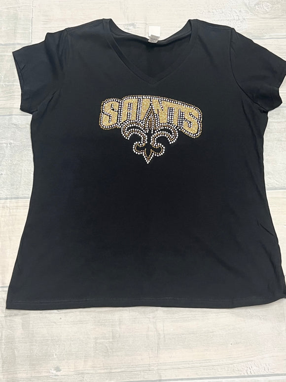 new orleans saints rhinestone shirt