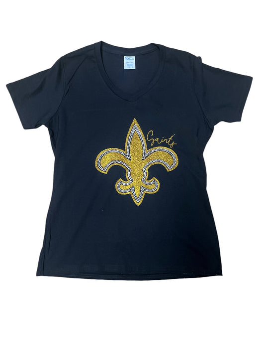 Glitter saints with Fleur De lis T-shirt