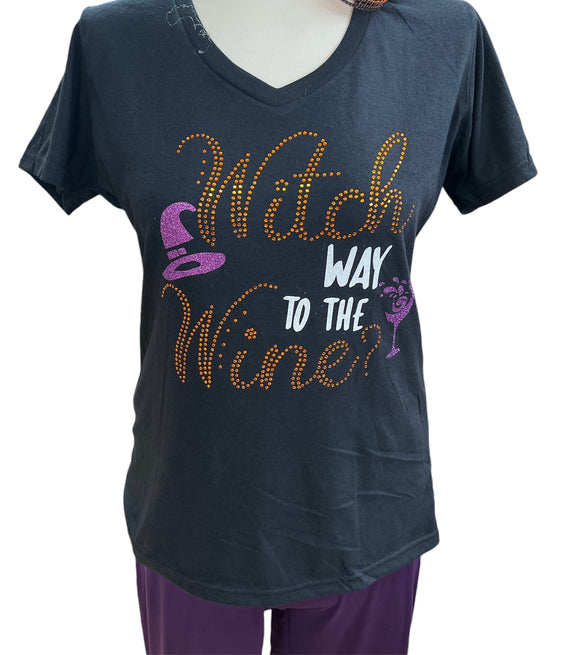 Apparel - Witch Way to the wine shirt