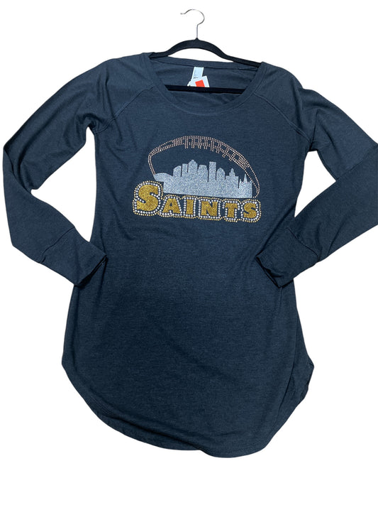 long sleeve saints skyline shirt