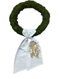 Embroidered Letter Wreath sash