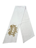 Embroidered Letter Wreath sash