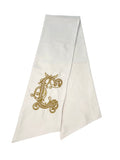 Embroidered Letter Wreath sash