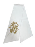 Embroidered Letter Wreath sash