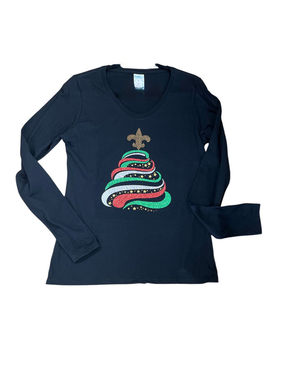 Apparel- Long Sleeve Christmas sleeve shirt