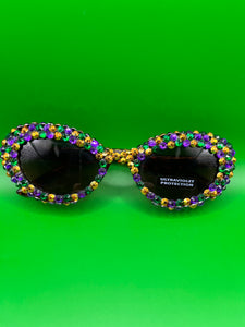 Mardi Gras Rhinestone Glasses