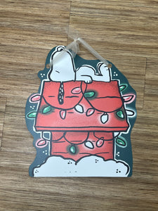 Door Hanger- Christmas Snoopy