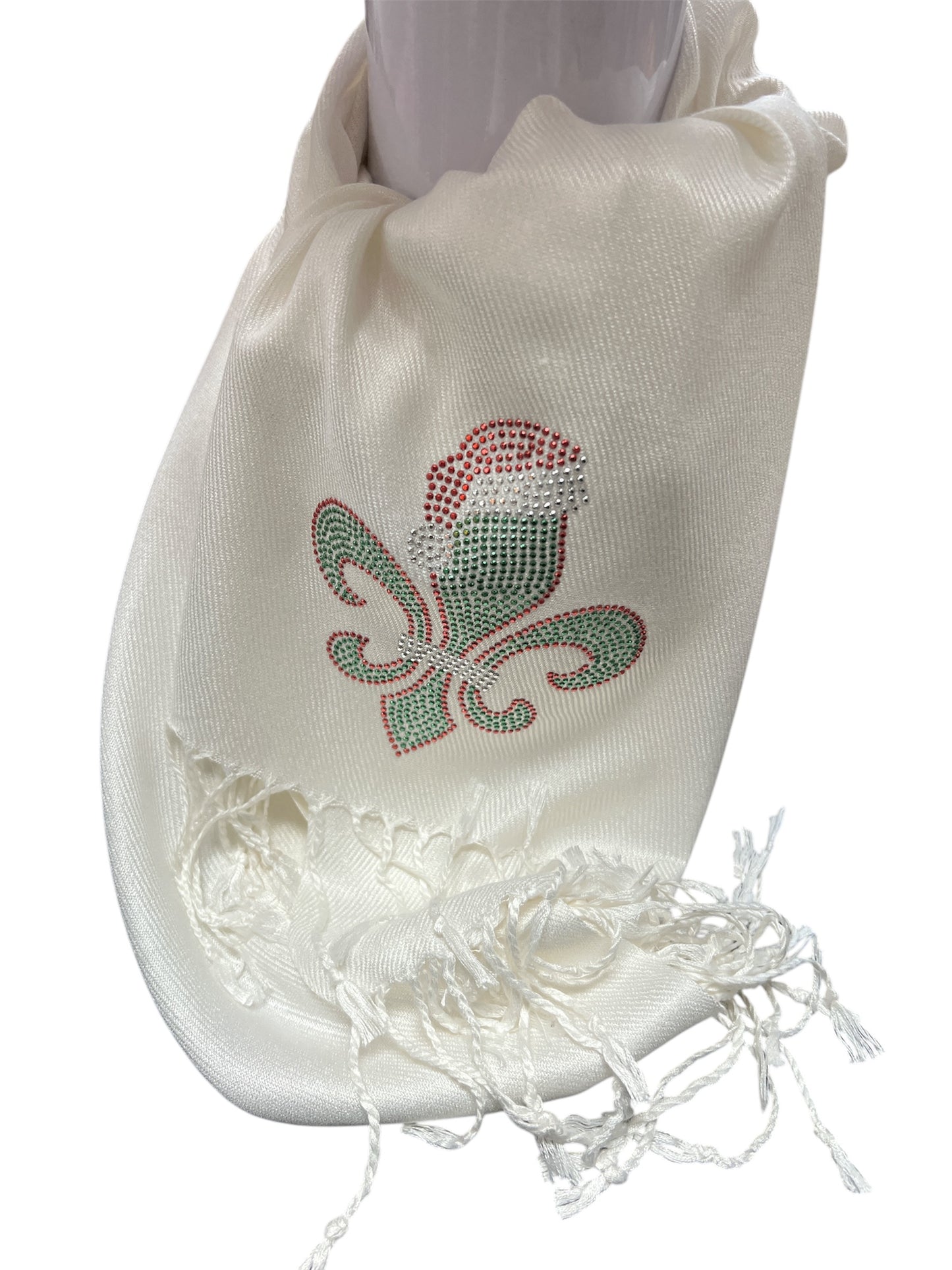 Christmas Fleur de lis scarves