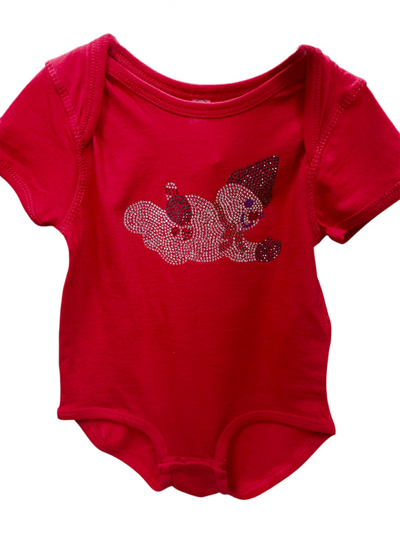 Baby- Red flying Snowman onesie