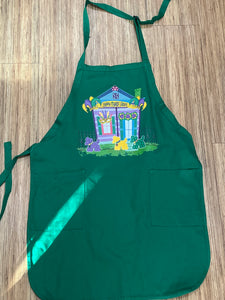 Apparel - Mardi Gras shotgun house apron