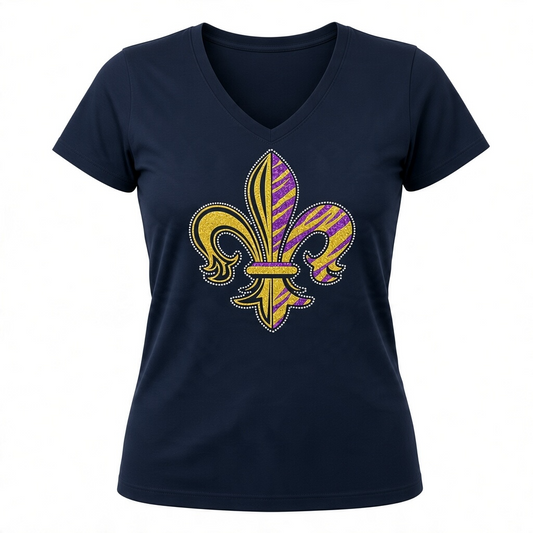 Half Saints Half LSU Fleur De Lis Shirt