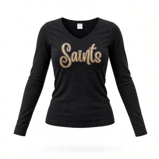Saints Script Long Sleeve Shirt