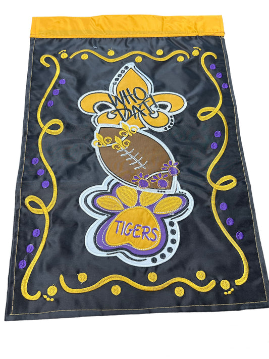 Half saints half LSU flag