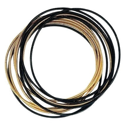 Black & Gold Guitar String Bracelet