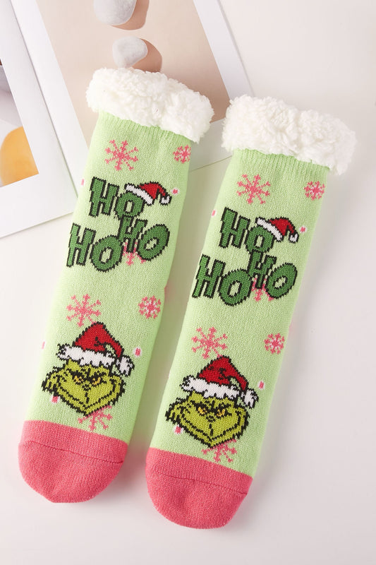 Grinch Fuzzy Socks