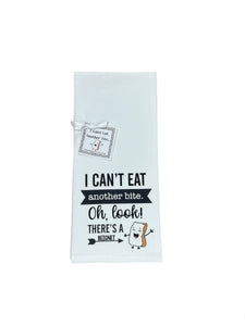 Towel- I can't eat another bite..