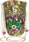 Round Drawstring Mardi Gras Purse