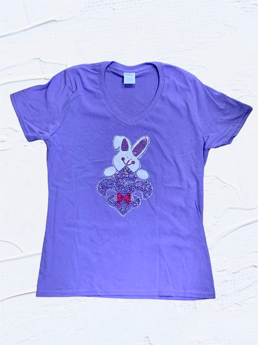 Easter Bunny with Fleur de lis shirt