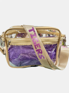 Accessories- Clear purse with tiger strap