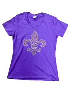 Apparel - Purple and gold Fleur de lis shirt