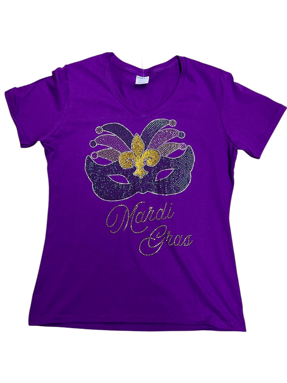 Apparel- Mardi Gras mask shirt