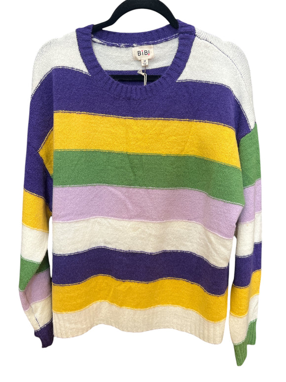 Apparel - Mardi Gras Striped sweater