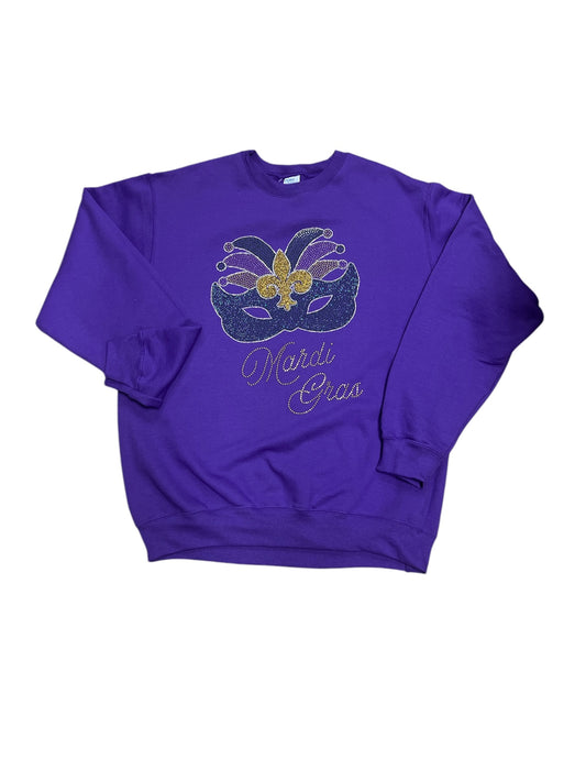 Mardi Gras Mask Sweatshirt