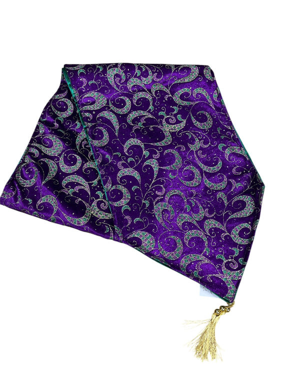 Mardi Gras reversible table runner