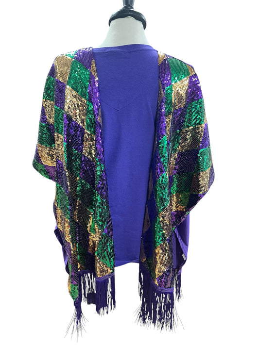 Mardi Gras Sequin Kimono