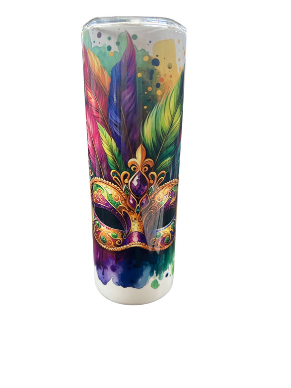 Mardi Gras Mask tumbler