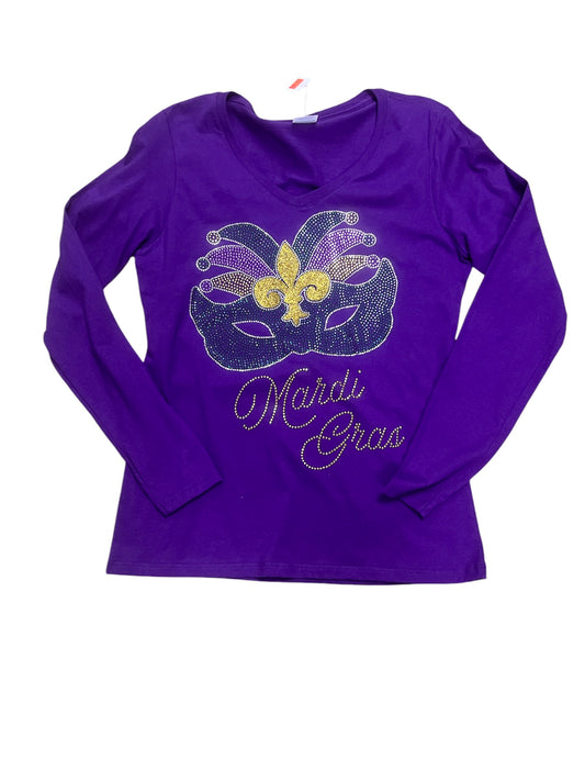 Mardi Gras Mask Long sleeve shirt