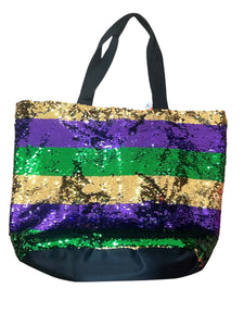 Mardi Gras Sequin Tote Bag