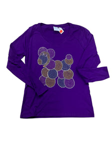 Long Sleeve Purple Bead dog