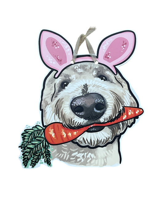 Goldendoodle Easter Bunny Door Hanger