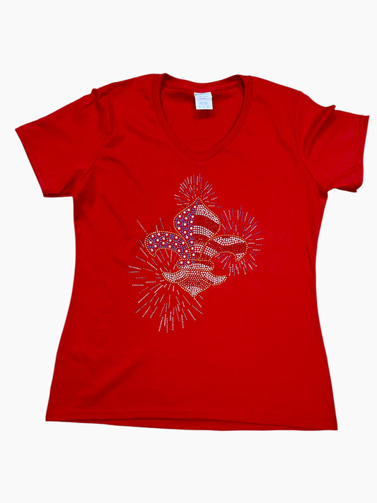 red 4th of july  Fleur De Lis