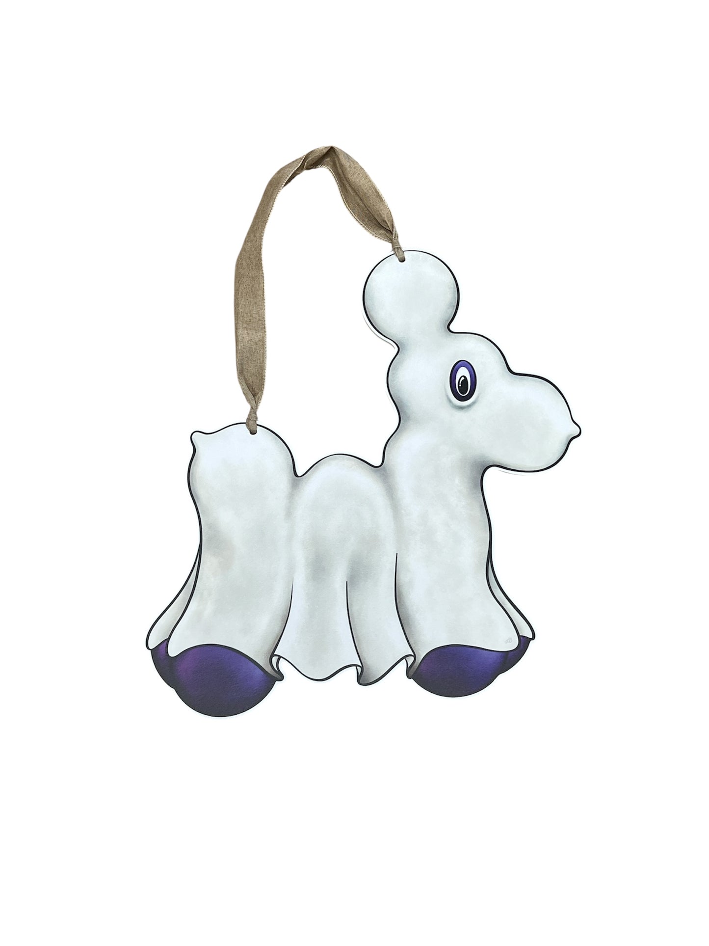 Ghost Bead Dog Door Hanger