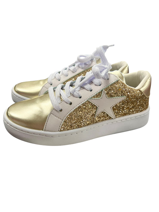 Gold Glitter Tennis Shoe