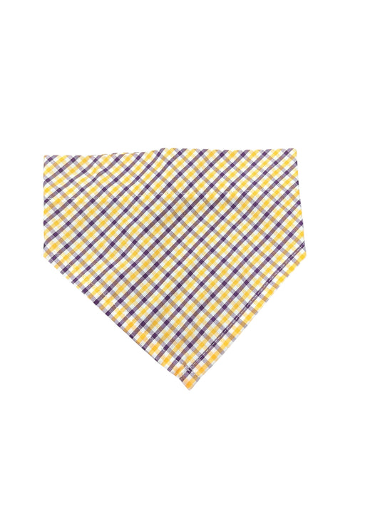 Purple & Gold S/M Dog Bandana