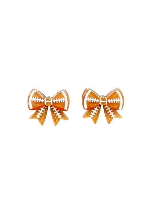 Football Bow Earrings
