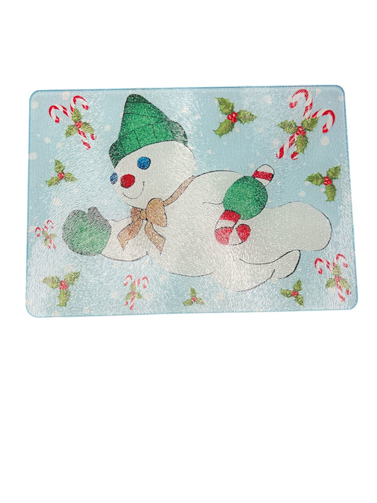 Flying Snowball Man Cutting Board