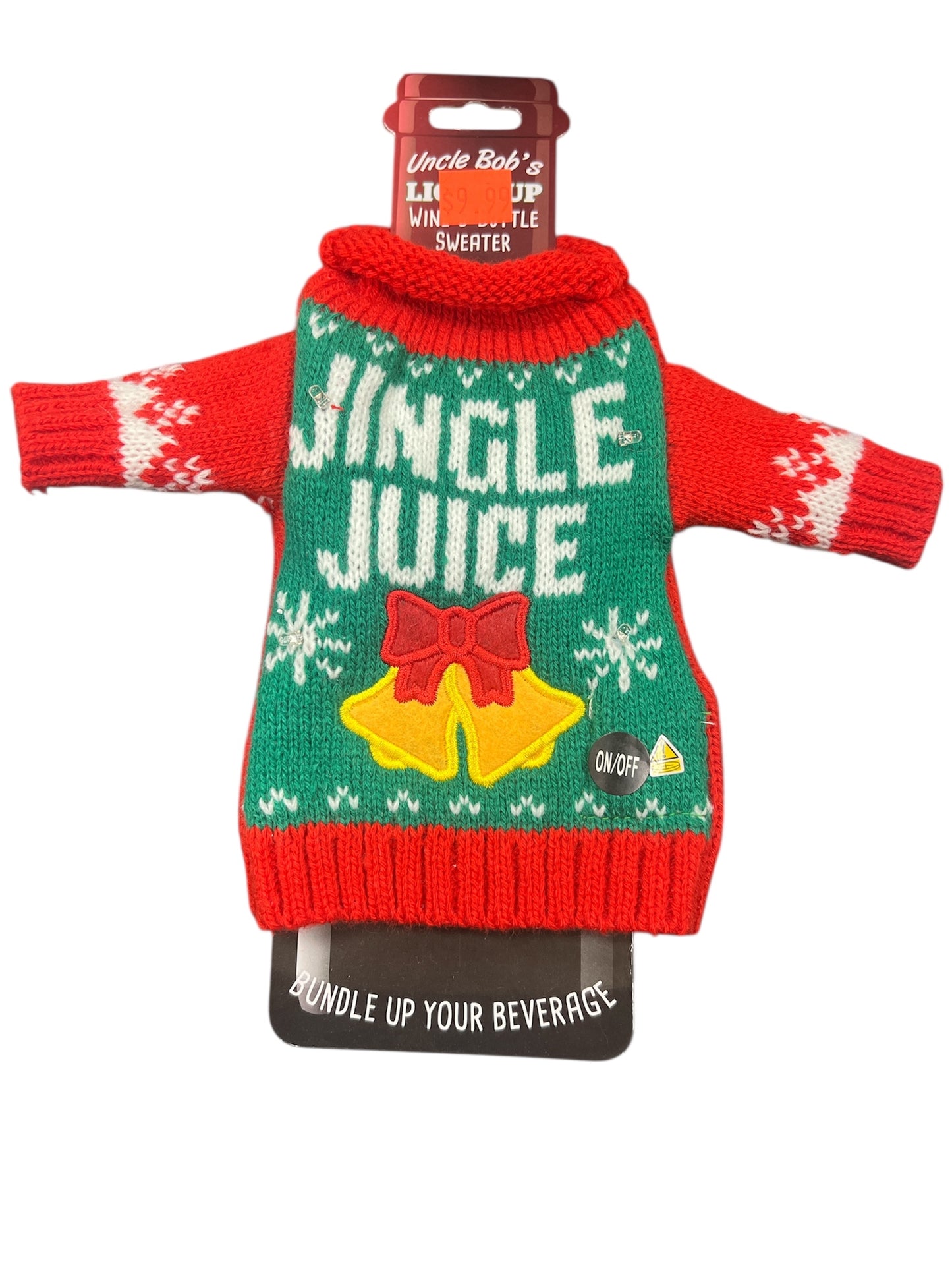 Flashing Ugly Sweater wine bottle sweaters