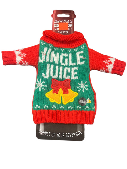 Flashing Ugly Sweater wine bottle sweaters