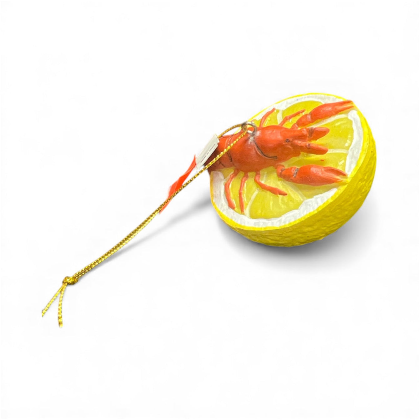 Crawfish on a Lemon Ornament