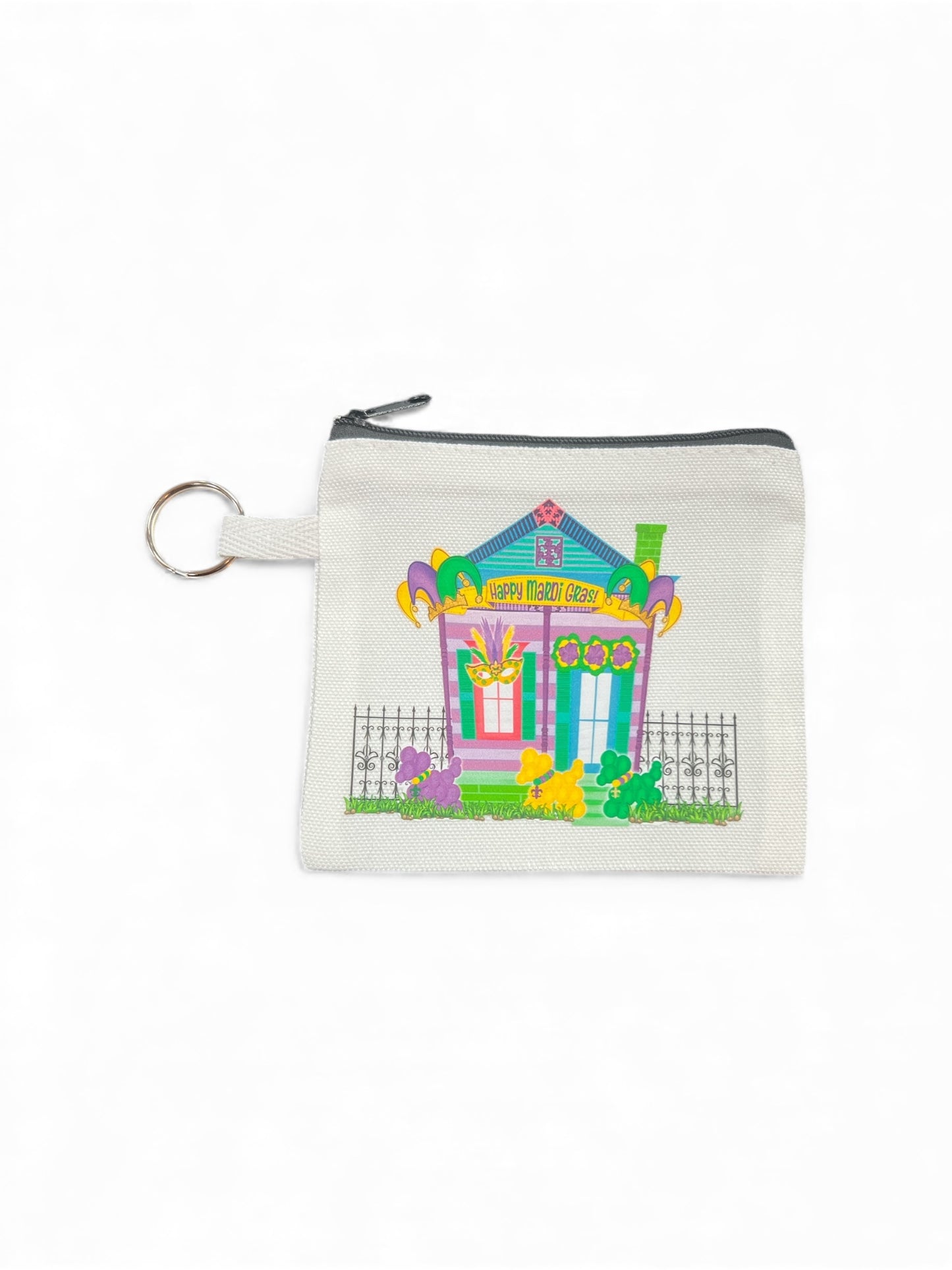 Mardi Gras Shotgun House Coin Pouch