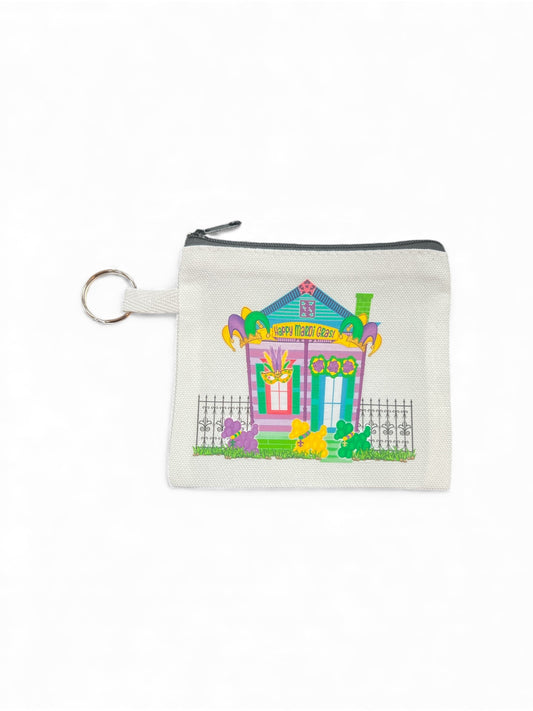 Mardi Gras Shotgun House Coin Pouch