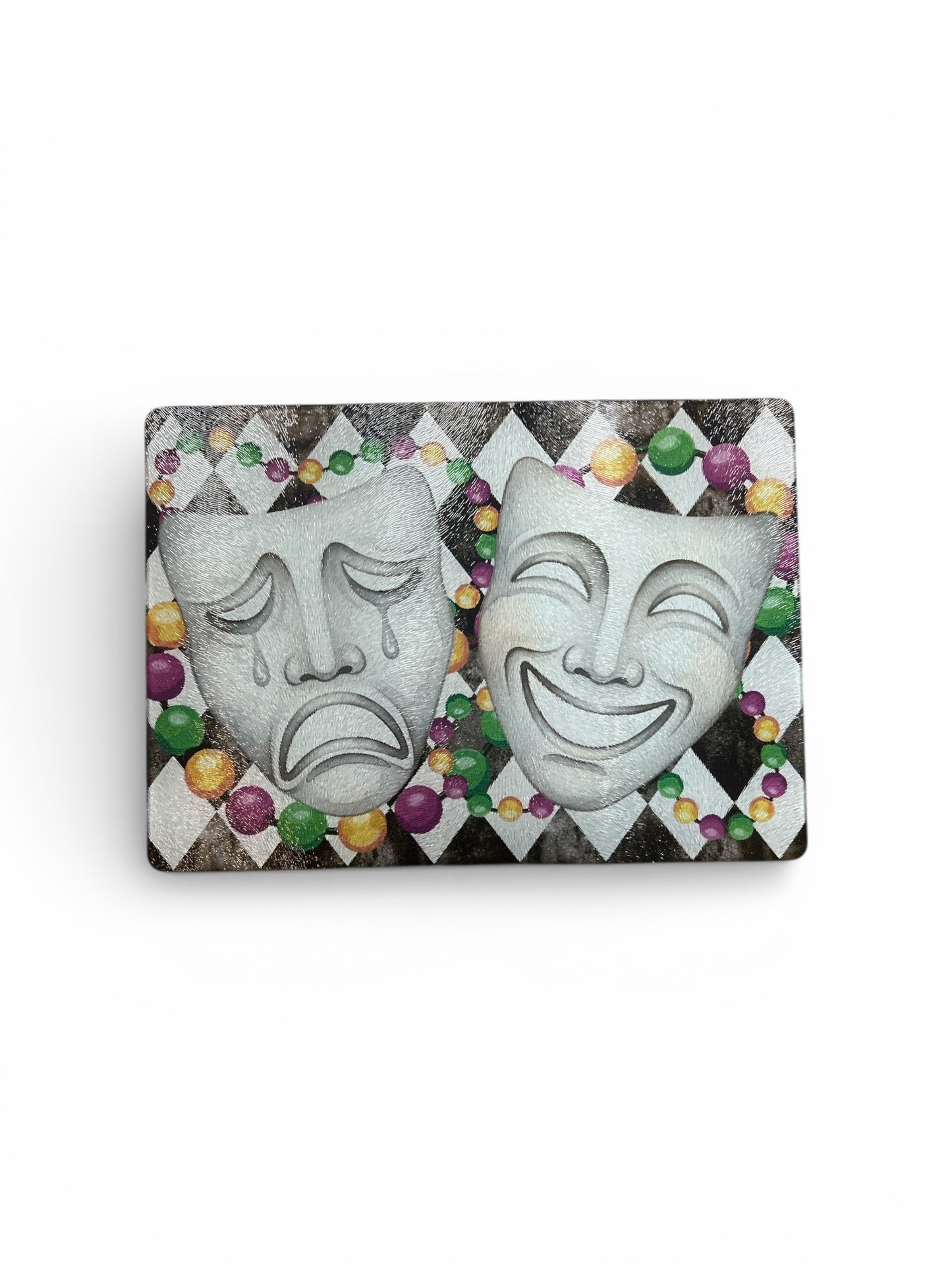 Comedy & Tragedy Mask Cutting Board